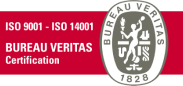 logo iso in red